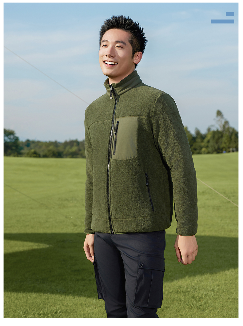 330g double-sided fleece long-sleeved zipper jacket GJ11-8861