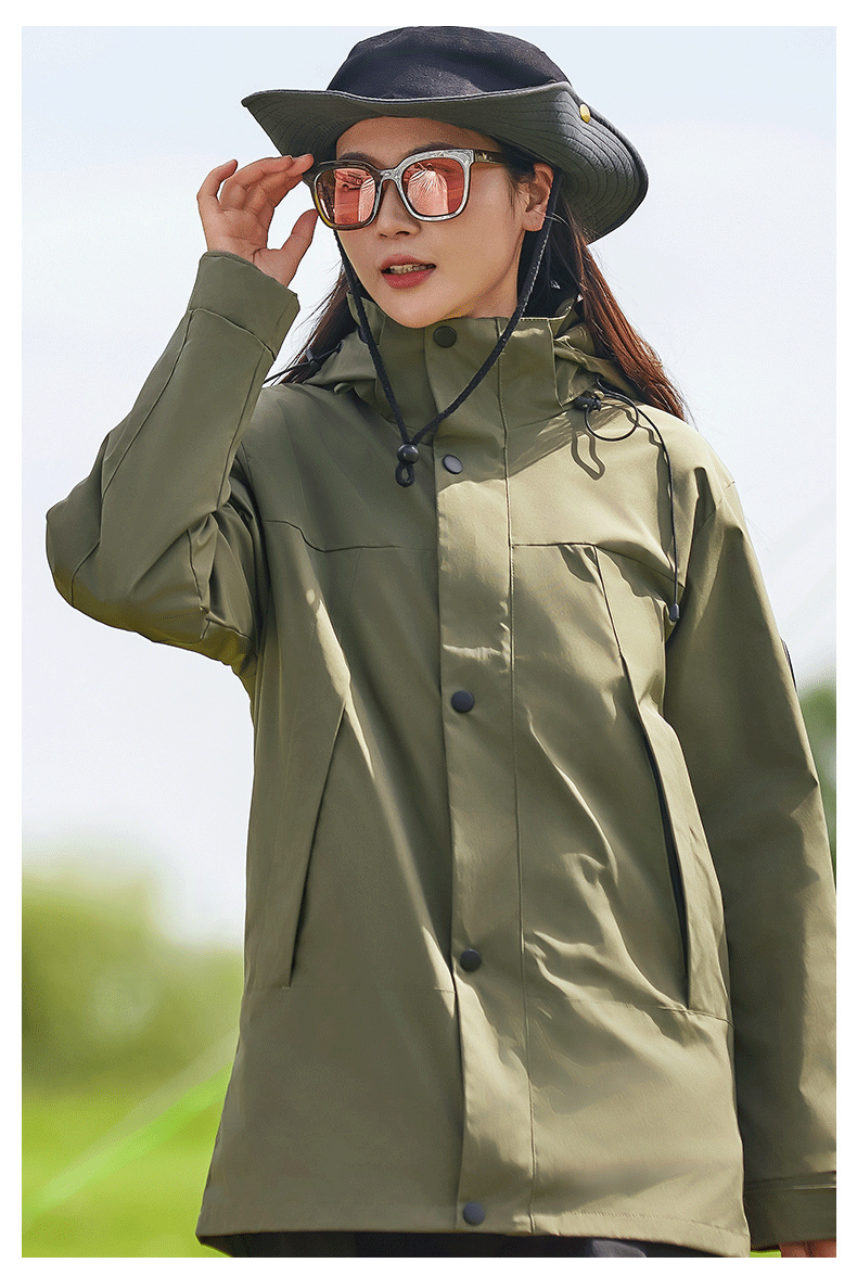 Mid-length fleece liner three-in-one jacket H32-520