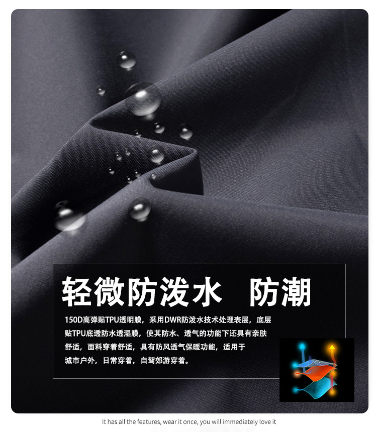 Anti-fouling and dirt-resistant single-layer jacket KL2-23686