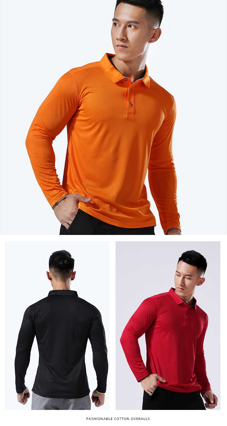 125g lightweight quick-drying fabric sports round neck long-sleeved T-shirt GY7-L2191