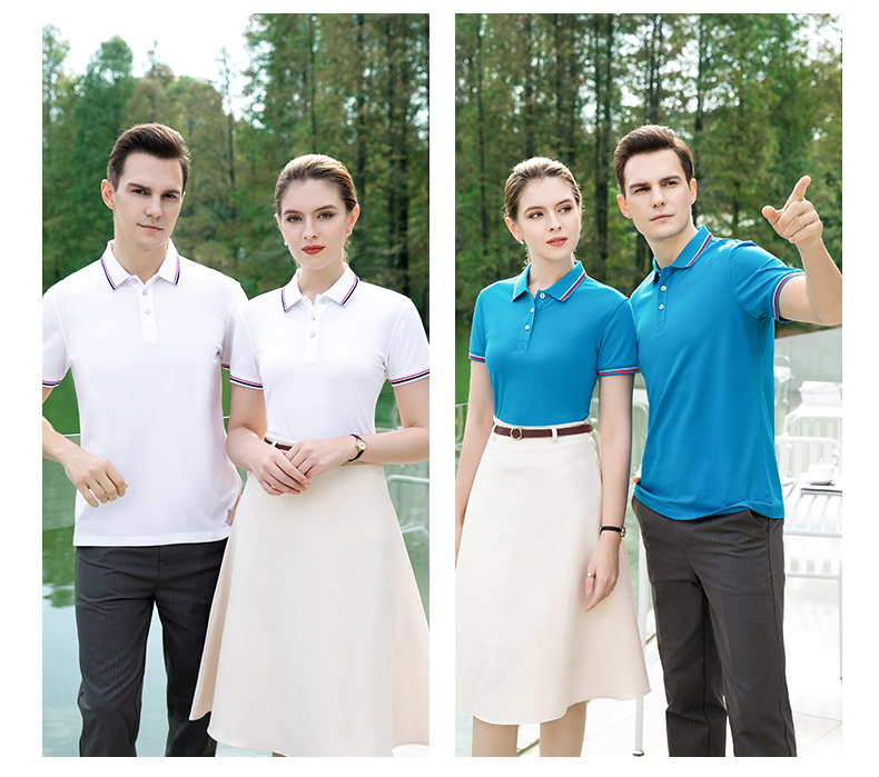 195g long-staple cotton lapel short-sleeved POLO shirt universal 72-2281