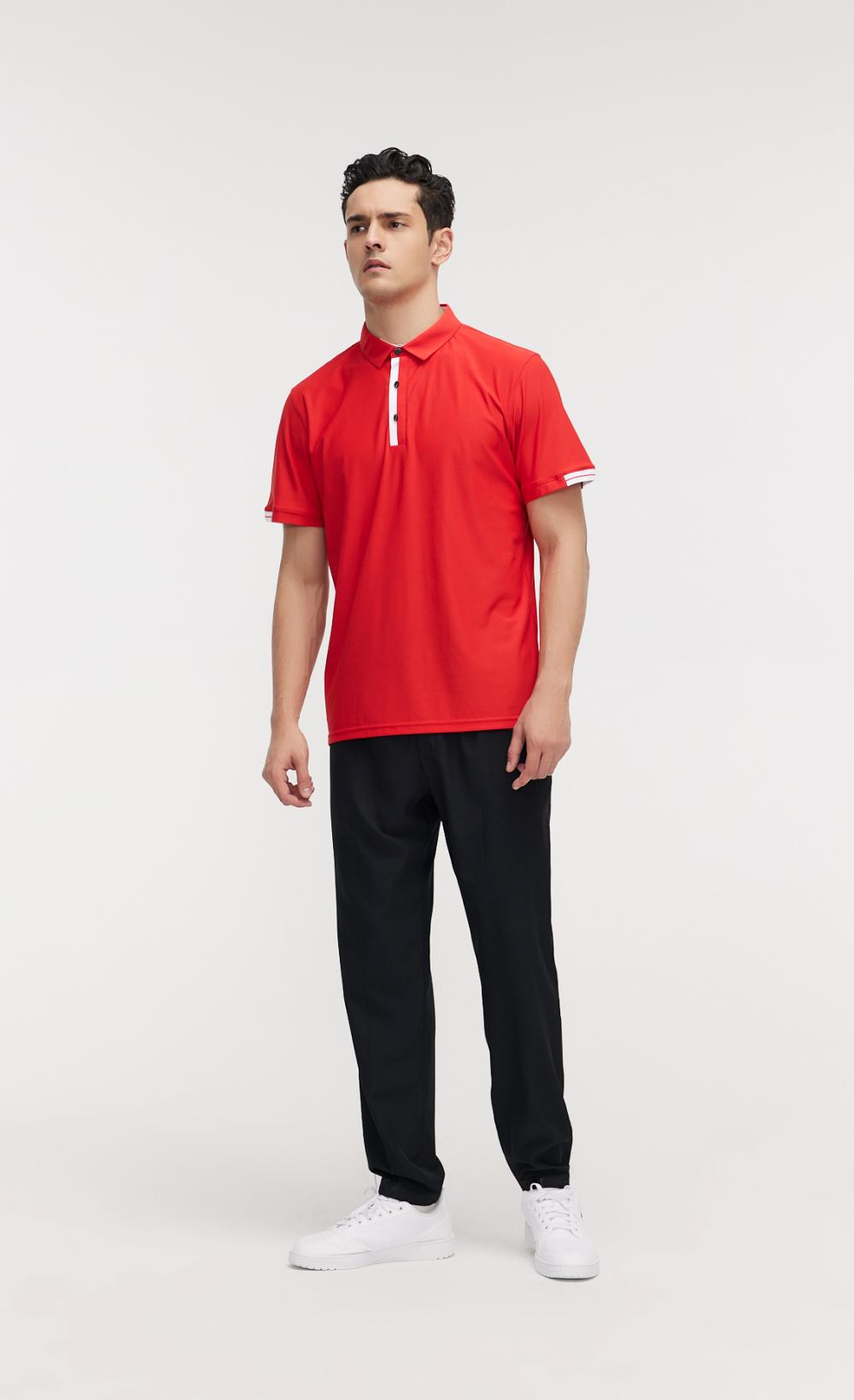 Dynamic pique short-sleeved lapel POLO shirt (European size) GY7-329