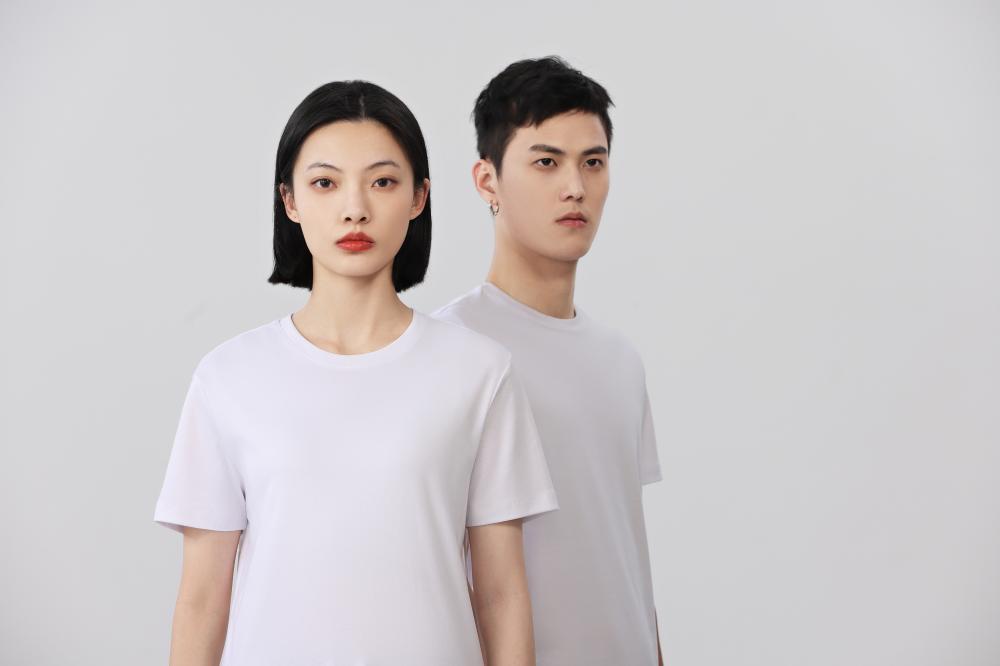 200G 50 count liquid ammonia cotton round neck short sleeve T-shirt S02-2366