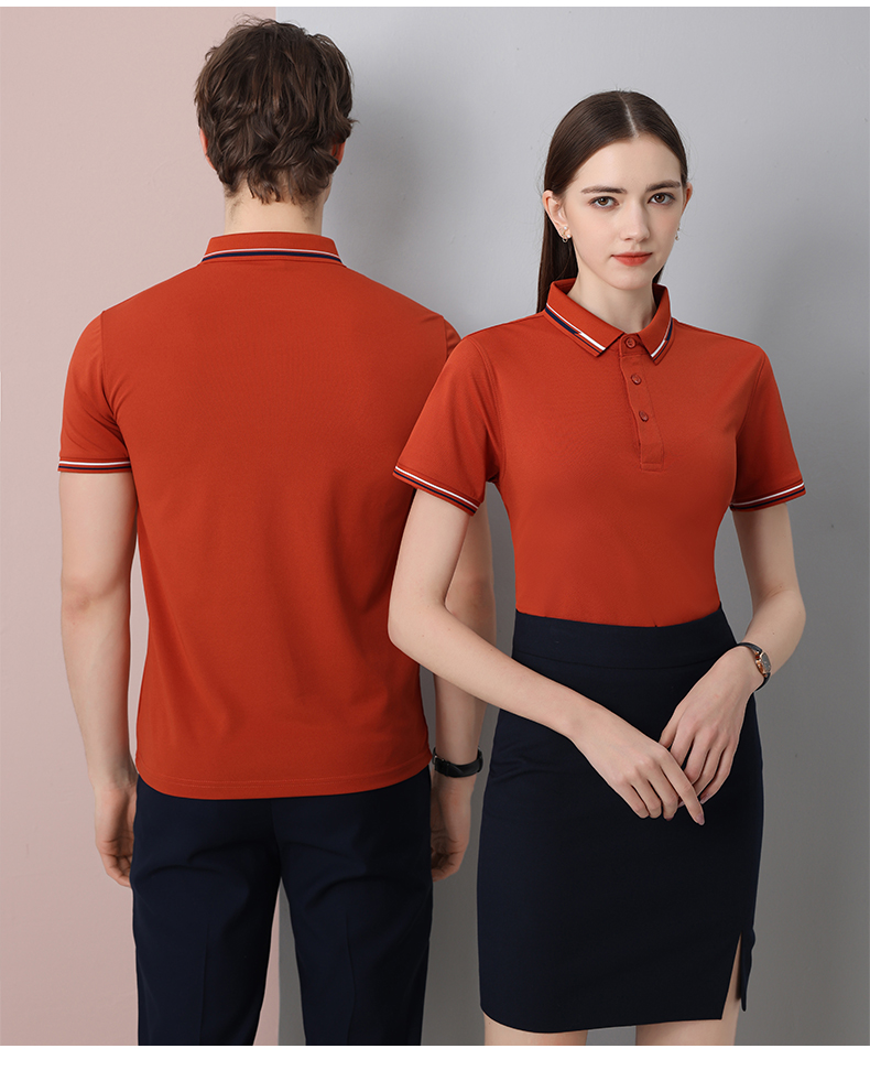 200g Hongzhan solid color lapel short-sleeved POLO shirt YZ02-23228