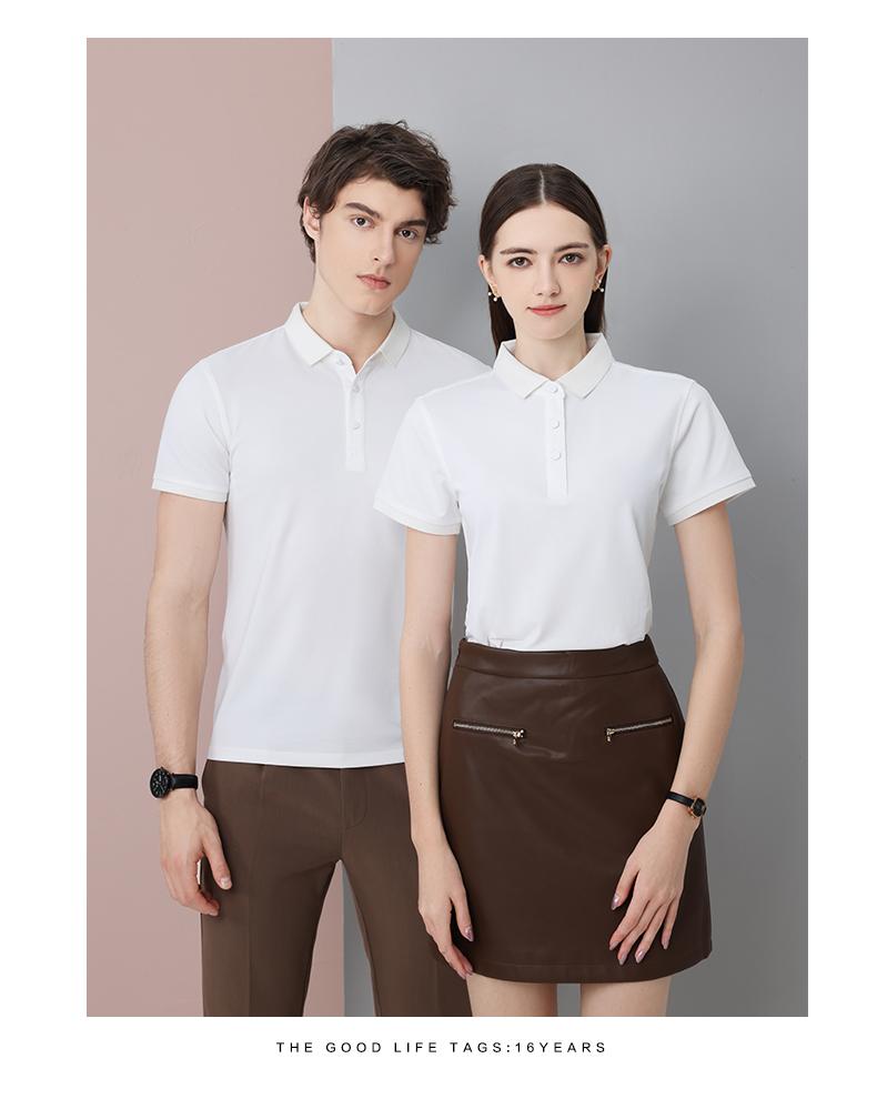 High-quality long-staple cotton lapel short-sleeved POLO shirt universal SNS-23018