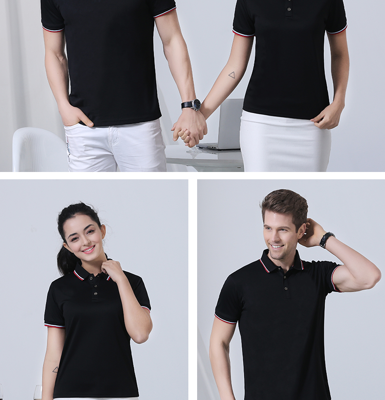 High-end nanofiber couple lapel POLO shirt H32-9808