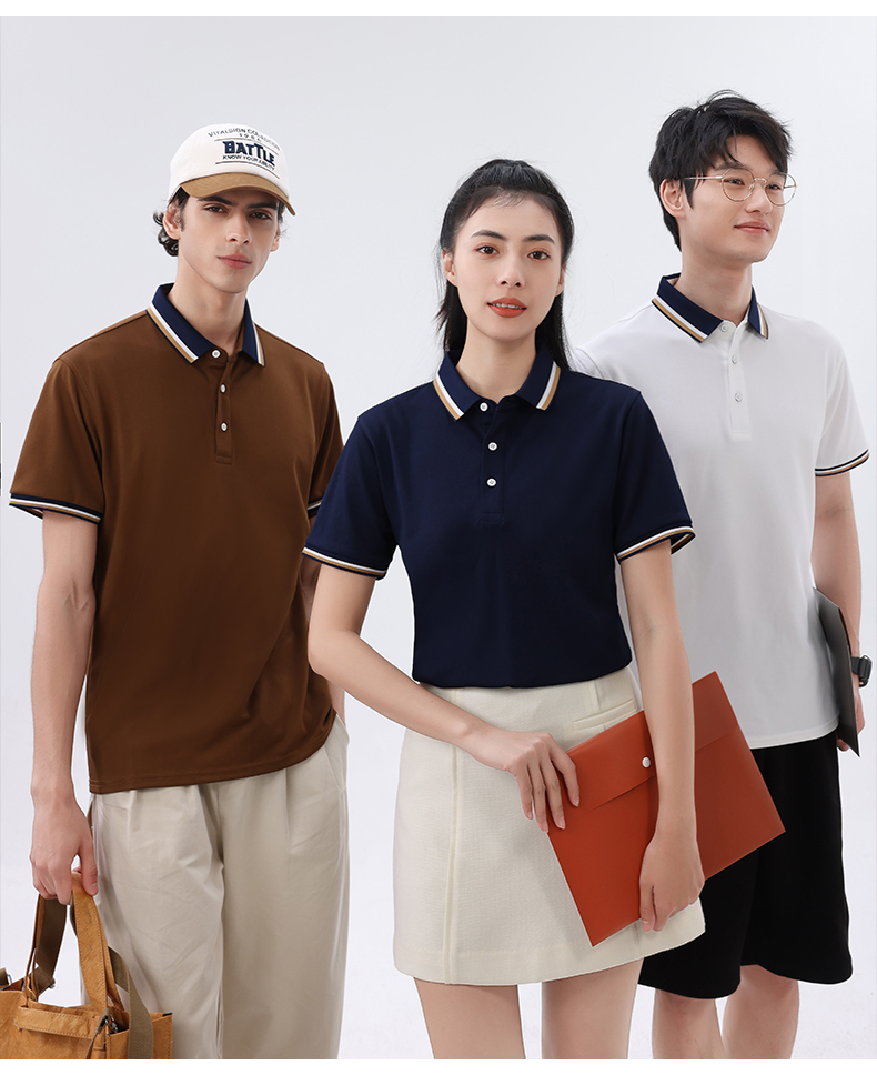 210g group lapel short-sleeved POLO shirt GT5-2307