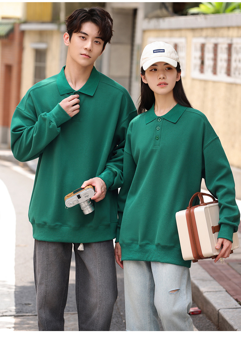 310g autumn and winter lapel long sleeve couple style S02-MF05