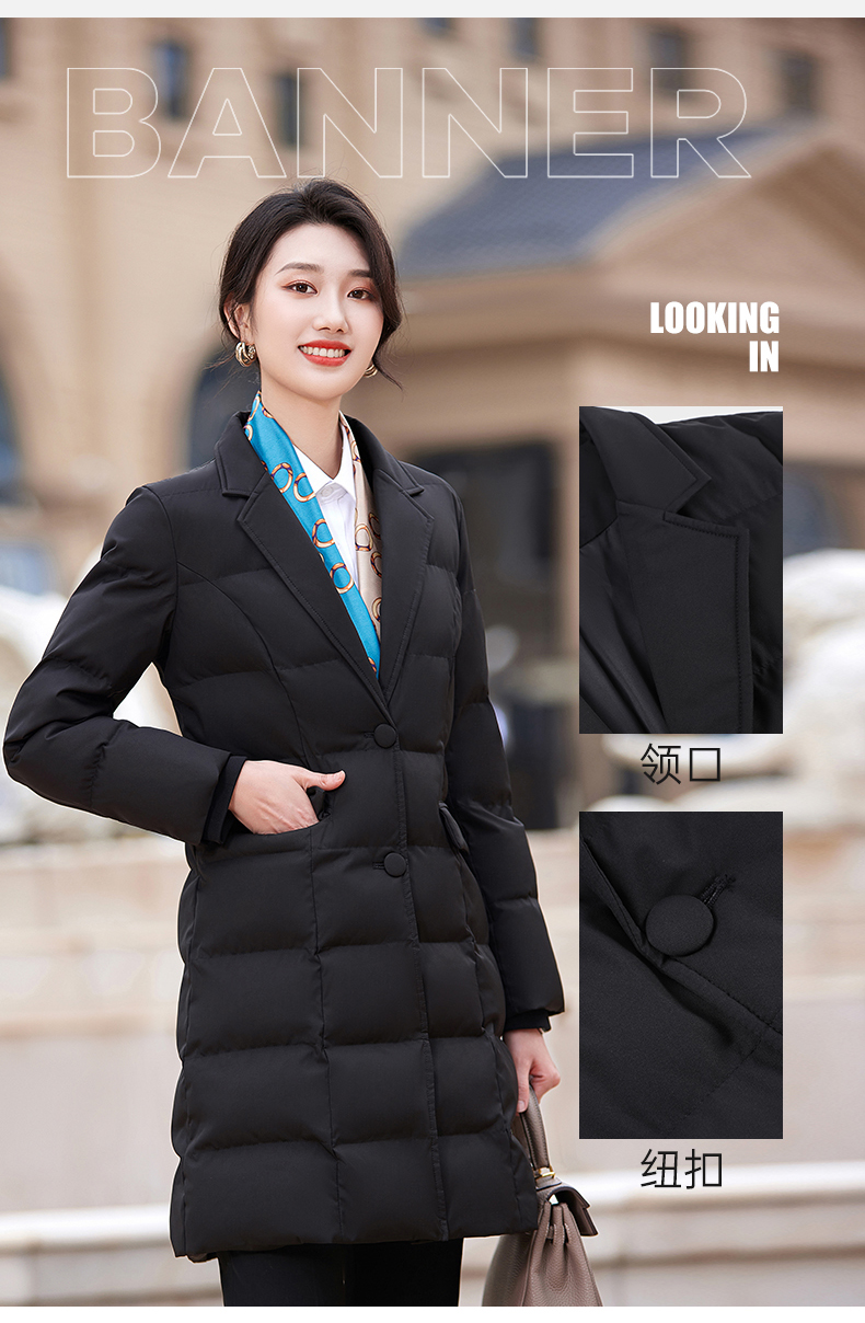 Autumn and winter business warm mid-length cotton coat for women DY7-2320 for women