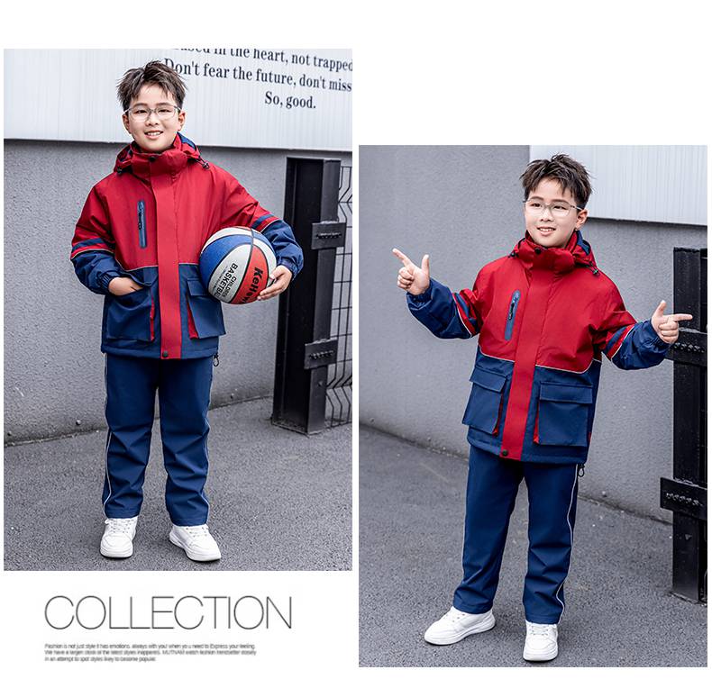 Polar fleece liner sports school uniform jacket suit KH2-678