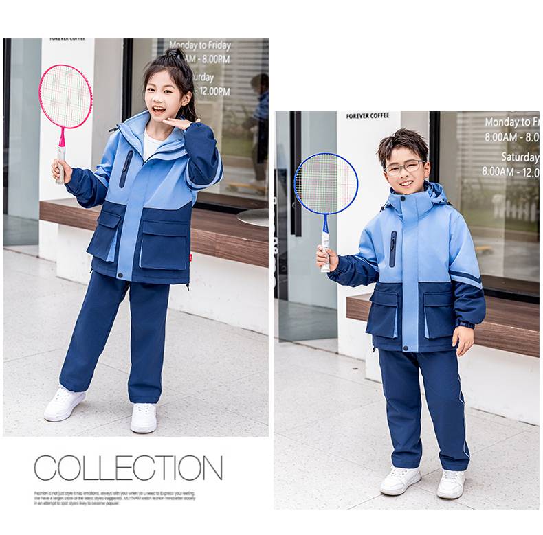 Polar fleece liner sports school uniform jacket suit KH2-678