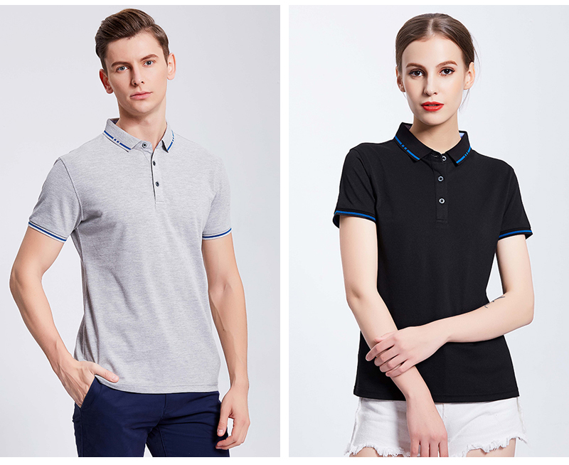 190g ceramic mulberry silk business color lapel short sleeve POLO shirt universal GJ11-9966