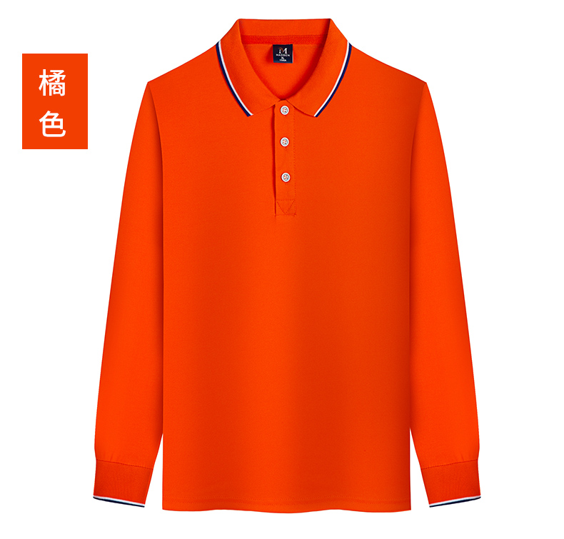 200g combed siro high imitation cotton Yinglang lapel long sleeve POLO shirt YZ01-6009