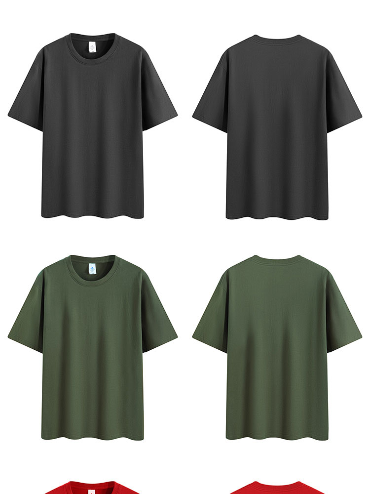 220g 21 count Xinjiang cotton drop shoulder comfortable round neck short sleeve T-shirt universal GJ13-1066