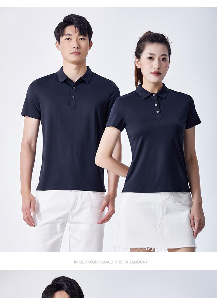 185g 32 count silk cotton lapel short sleeve seamless POLO shirt universal GJ11-8630