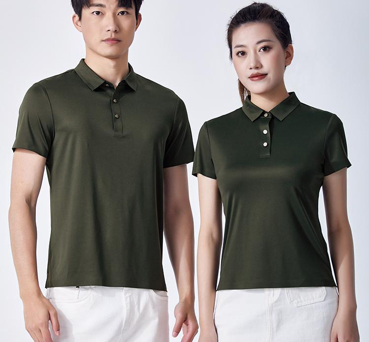 185g 32 count silk cotton lapel short sleeve seamless POLO shirt universal GJ11-8630