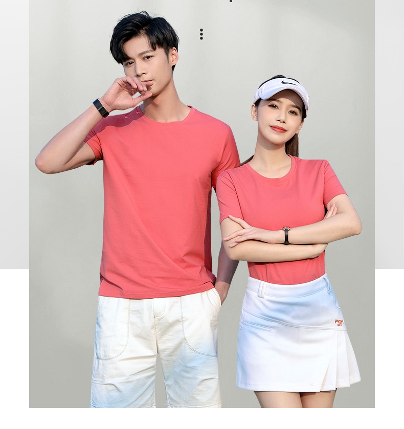 40 solid color sports short-sleeved round neck T-shirt H32-826