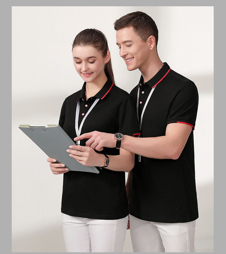 40 business lapel short-sleeved POLO shirt H32-6086