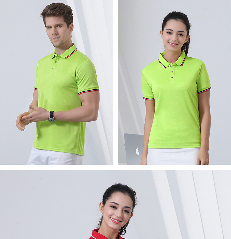 High-end nanofiber couple lapel POLO shirt H32-9808