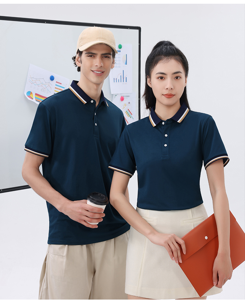 210g group lapel short-sleeved POLO shirt GT5-2307