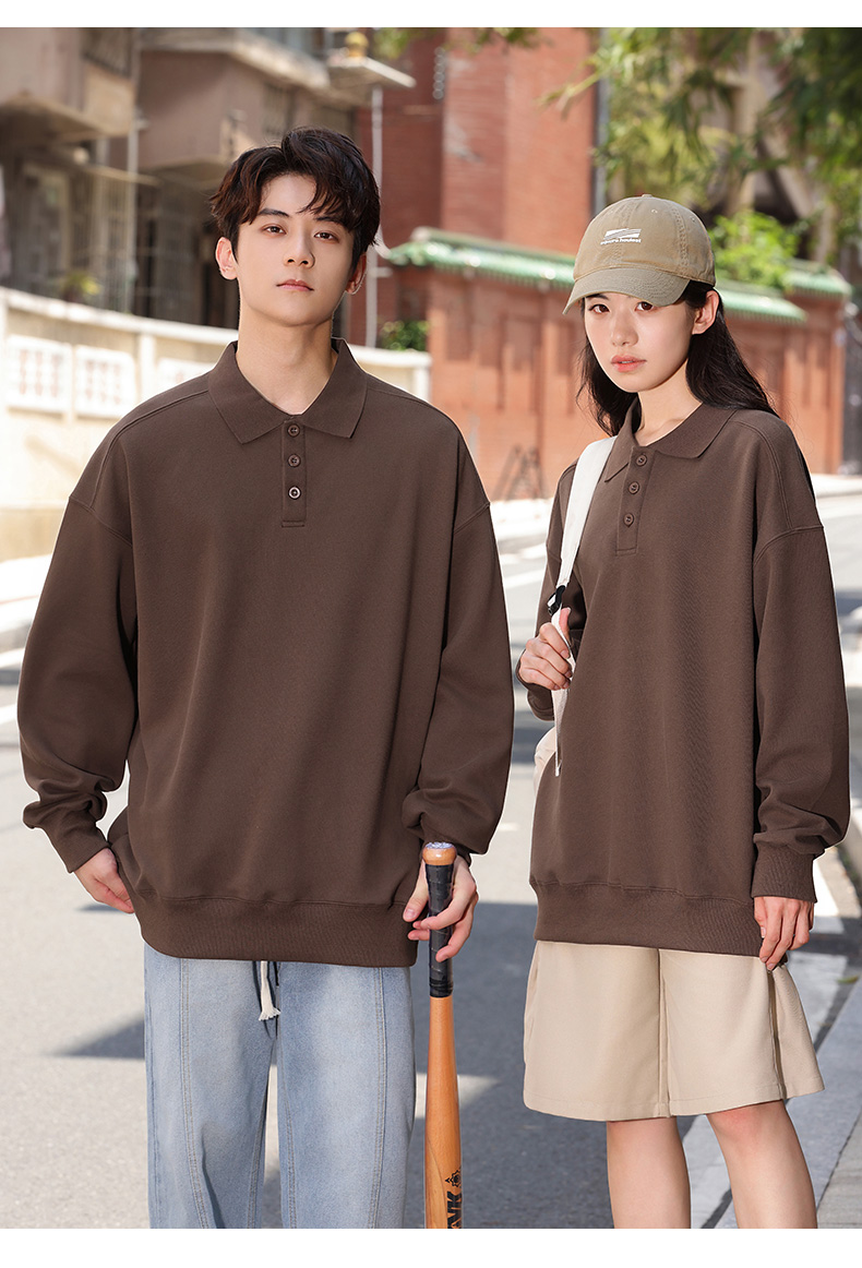 310g autumn and winter lapel long sleeve couple style S02-MF05