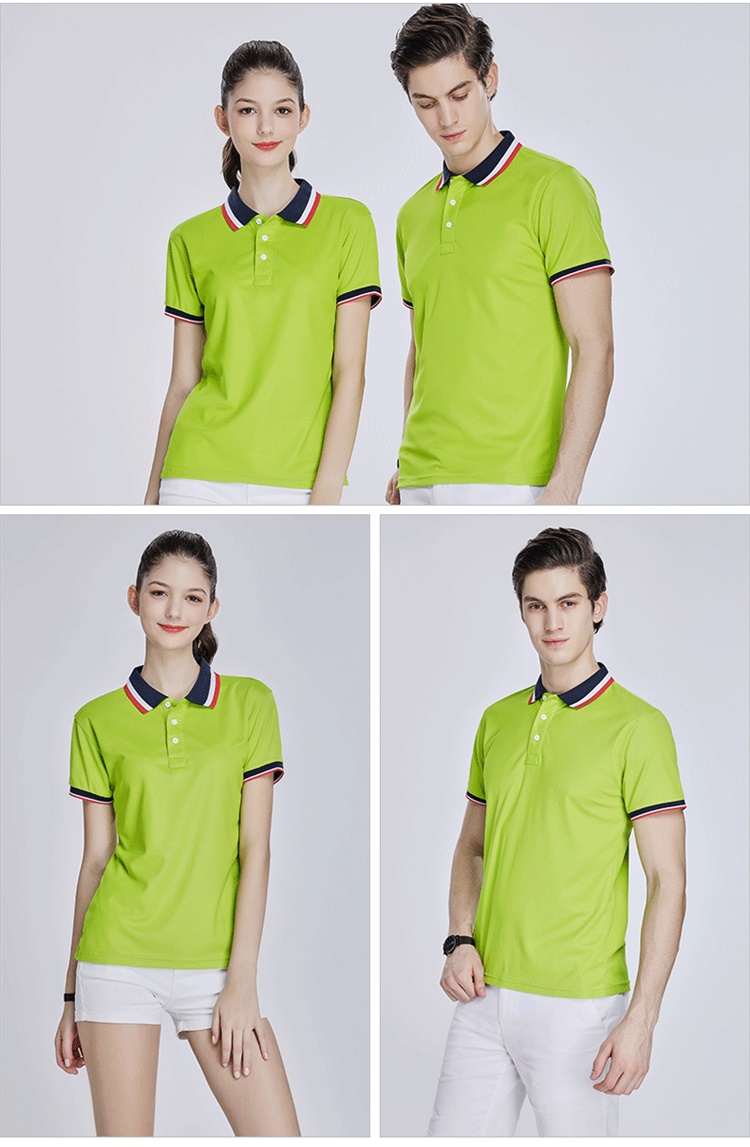 200g Tencel cotton three-color lapel short-sleeved POLO shirt universal GT3-624