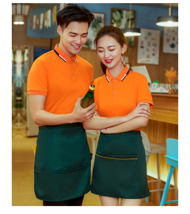 220g Thousand Silk Cotton Short Sleeve Lapel POLO Shirt Universal Style SNS-9088