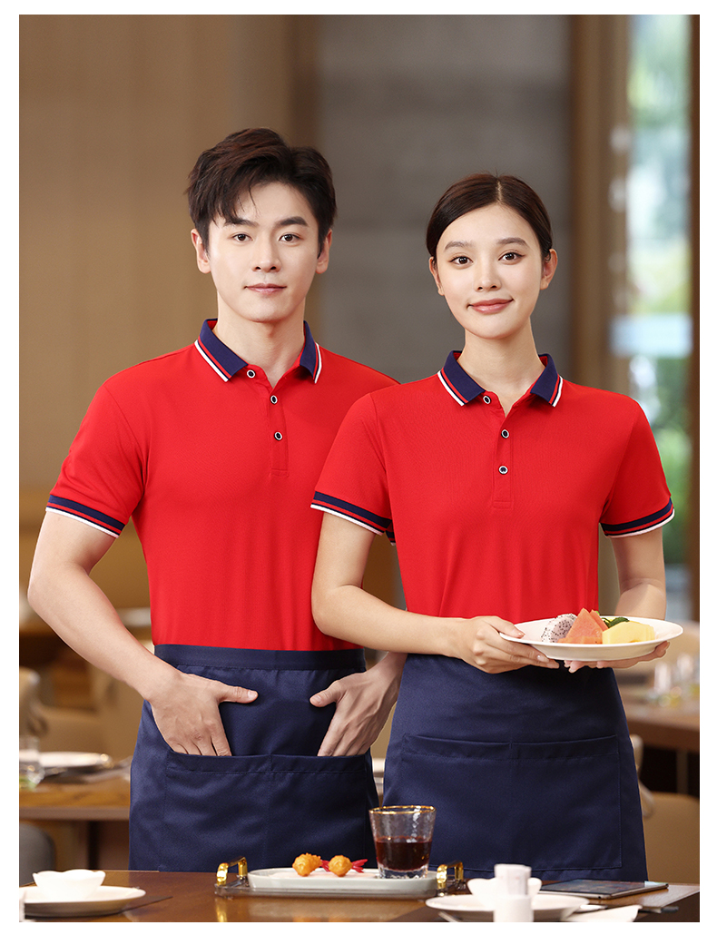 Elastic anti-wrinkle ice silk anti-cotton short-sleeved lapel POLO shirt H17-188