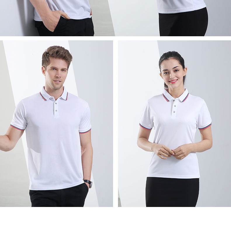 High-end nanofiber couple lapel POLO shirt H32-9808