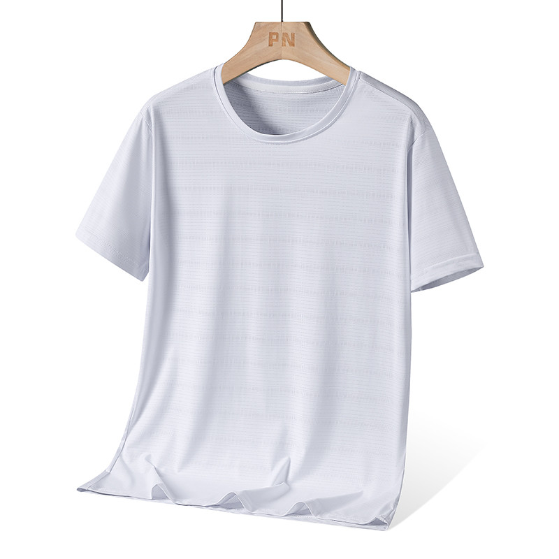 Ice silk gradient hole quick-drying round neck short-sleeved T-shirt G14-JC036