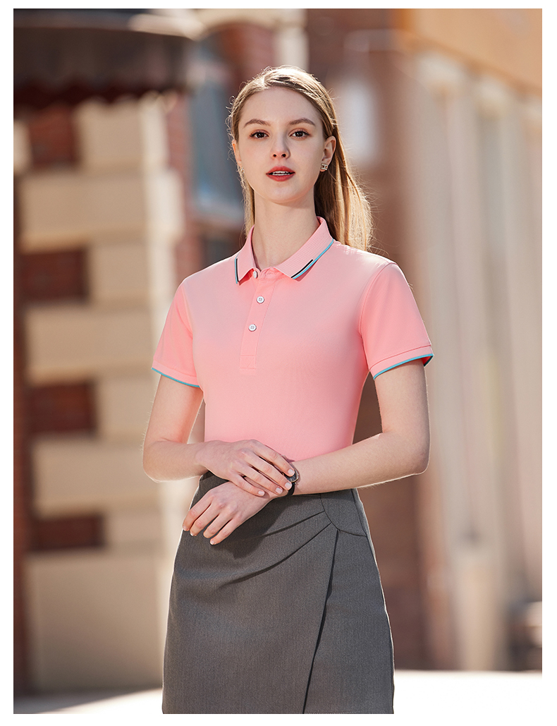 Elastic anti-wrinkle ice silk anti-cotton lapel short-sleeved POLO shirt G26-313