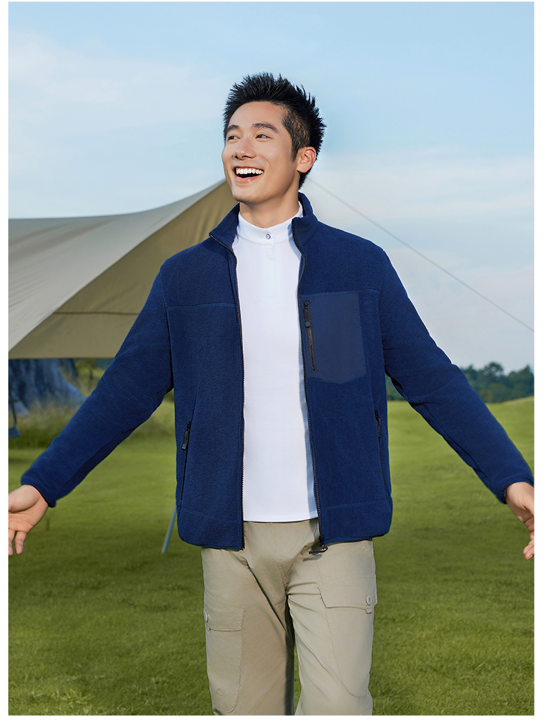 330g double-sided fleece long-sleeved zipper jacket GJ11-8861