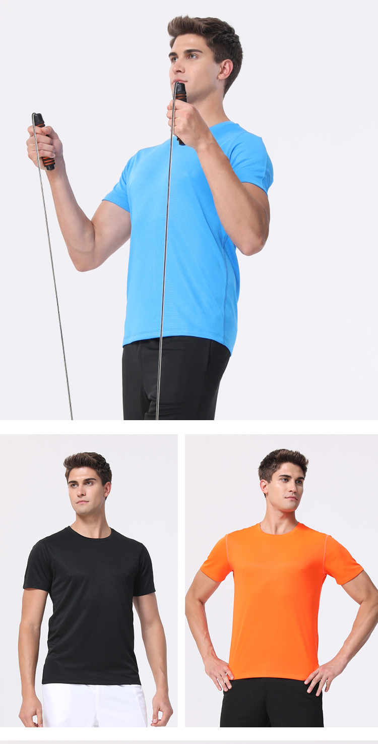 150g star dot fabric casual round neck sports short-sleeved T-shirt same style (default sub-size) GY7-R255