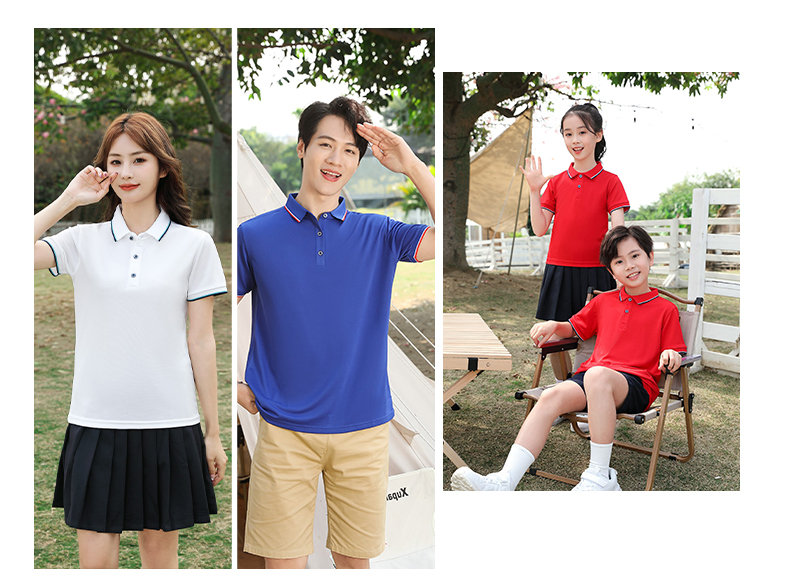 Lanjing cotton lapel short-sleeved POLO shirt for children GT3-225