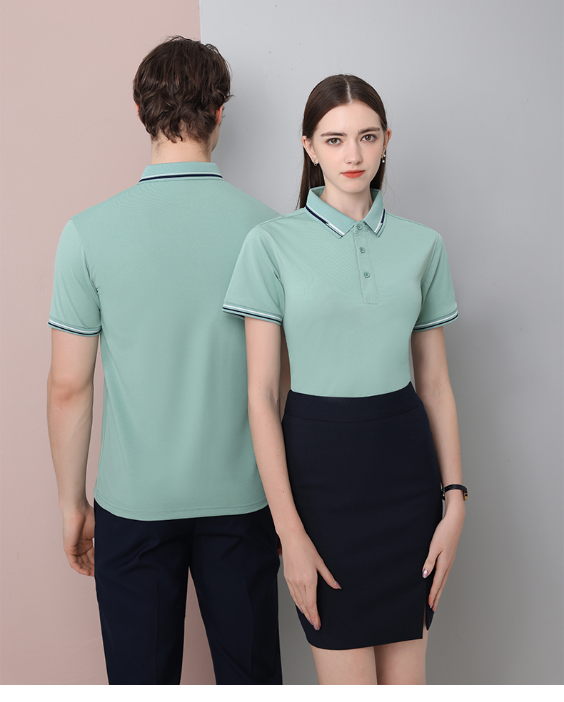 200g Hongzhan solid color lapel short-sleeved POLO shirt YZ02-23228