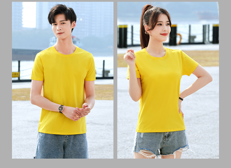 40 solid color sports short-sleeved round neck T-shirt H32-826