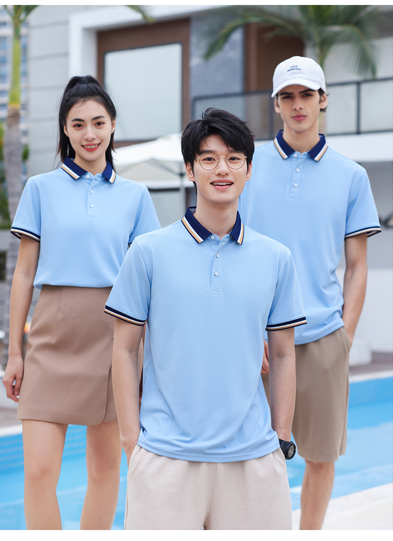 210g group lapel short-sleeved POLO shirt GT5-2307