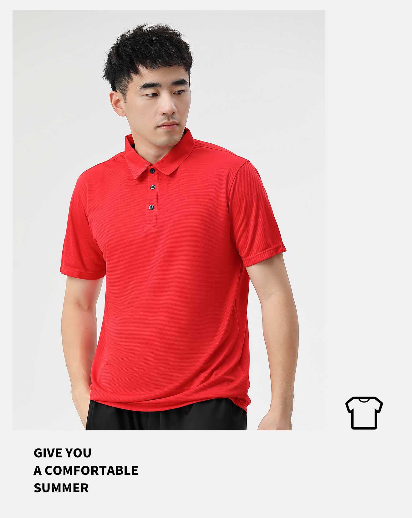 150g high-grade horizontal striped jacquard fabric quick-drying lapel short-sleeved POLO shirt universal GM6-9144