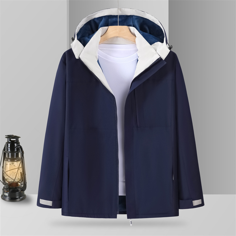 High elastic Oxford cloth ultra-soft integrated jacket with velvet inside GJ22-23788