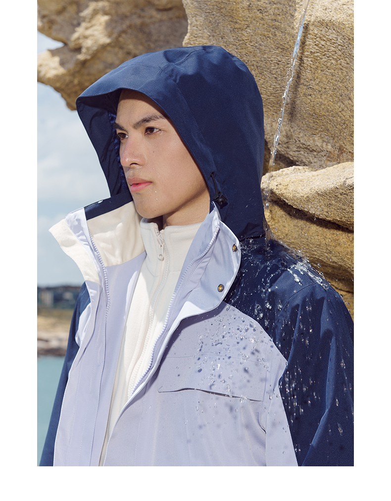 Outdoor detachable three-in-one fleece liner jacket T02-8207