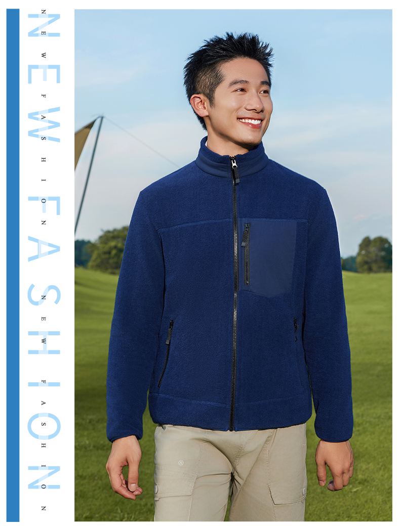 330g double-sided fleece long-sleeved zipper jacket GJ11-8861