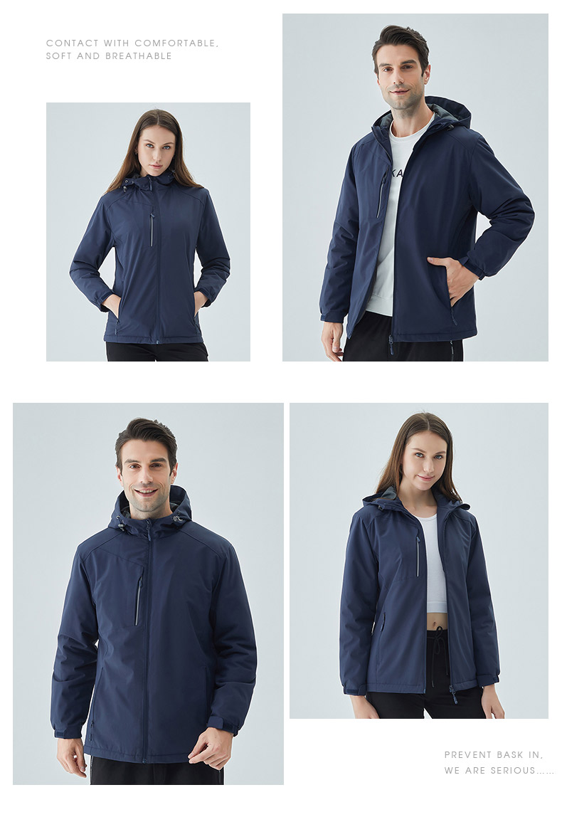 Couple warm fleece jacket for men and women M05-04011