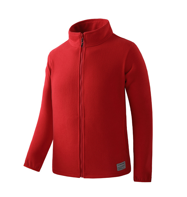 Outdoor sports solid color fleece jacket couple models KG2-2188 women models