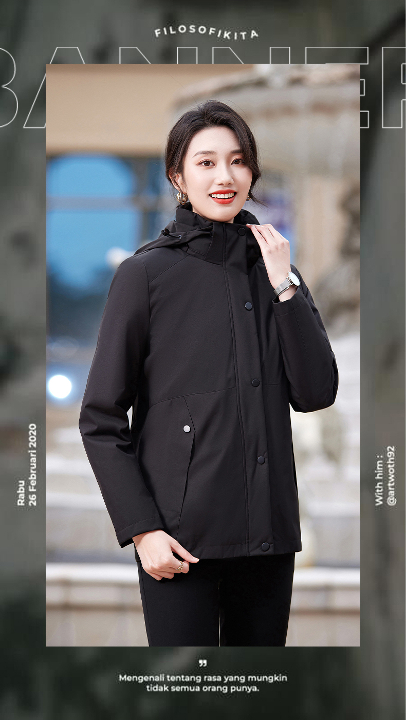 Autumn and winter warm detachable liner coat two-piece suit for women DY7-2325 cotton coat for women