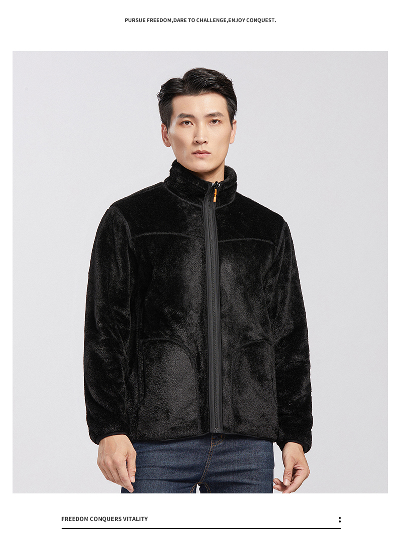 Upgraded version of double-sided fleece jacket for men H09-K1009A