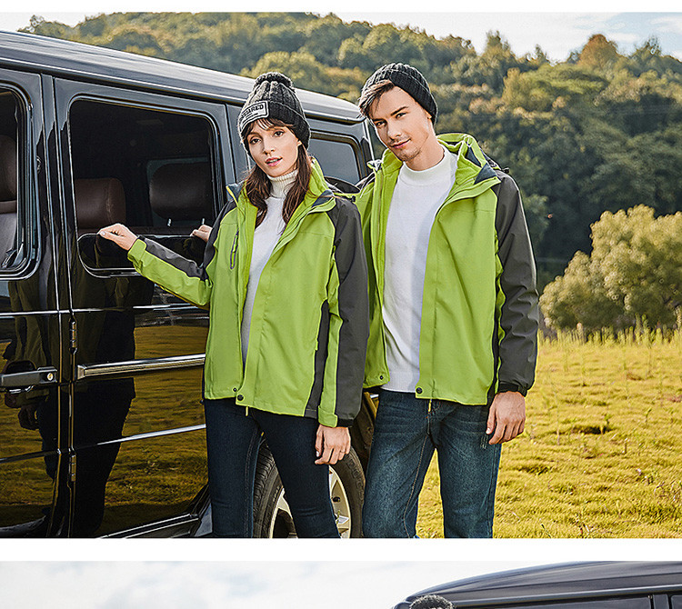 320g polar fleece liner polyester taffeta reflective strips detachable three-in-one jacket general style ZT1-9918 adult