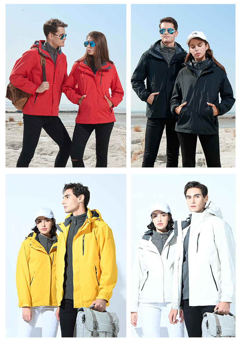 Warm three-in-one two-piece jacket for couples M03-C03