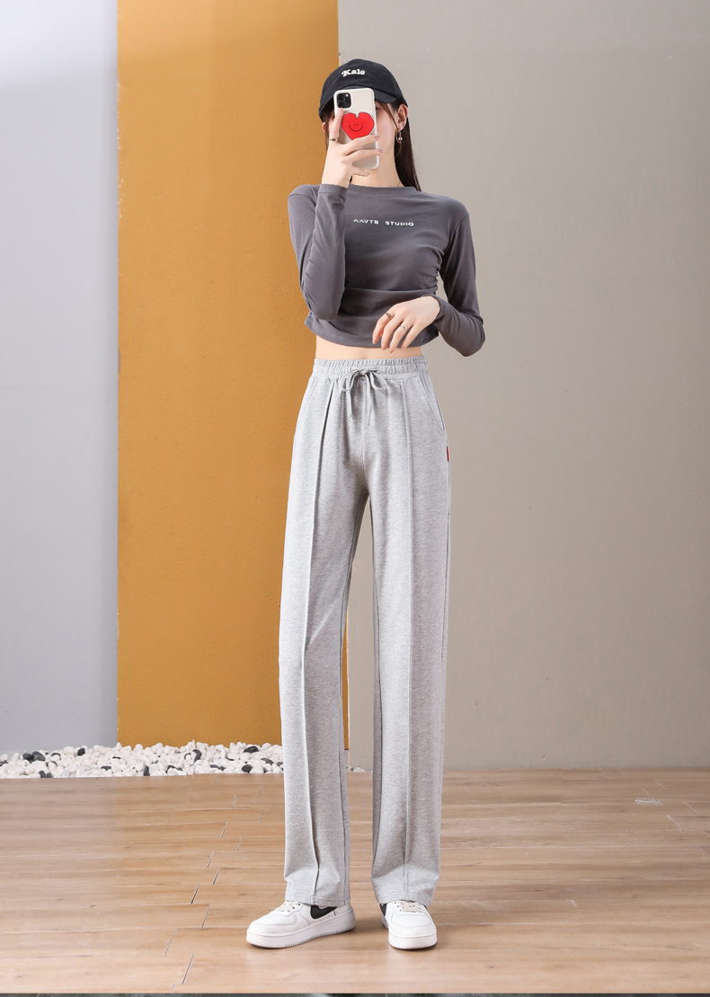 Autumn and winter solid color wide-leg casual trousers for women G32-CR6611