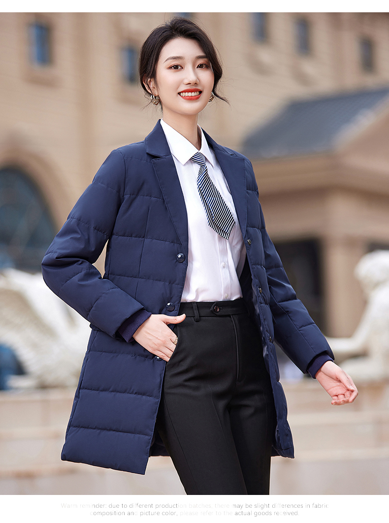 Lapel Thickened Down Cotton Jacket Mid-Length Women Model DY7-253 Women Model