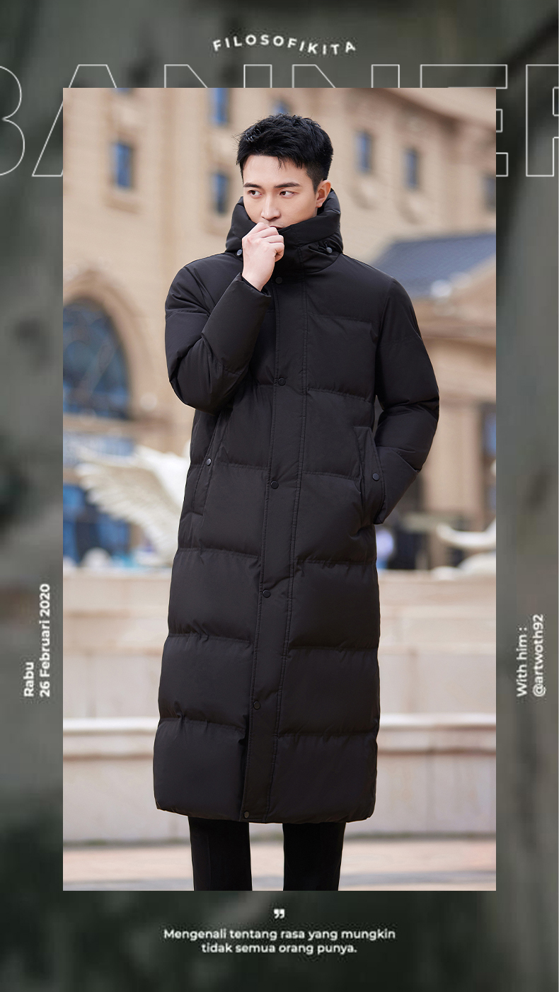 Autumn and winter warm down coat long men style DY7-2327A men style